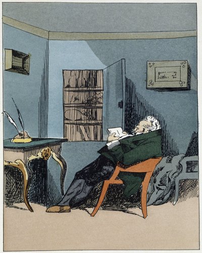 Kontorsjef - i "" Administrative mores"" av Henri Monnier av Henri Bonaventure Monnier