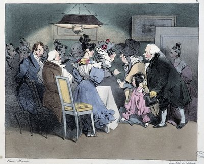 Besøk - i "" parisiske skisser" av Henri Monnier, red. Delpech, Paris av Henri Bonaventure Monnier