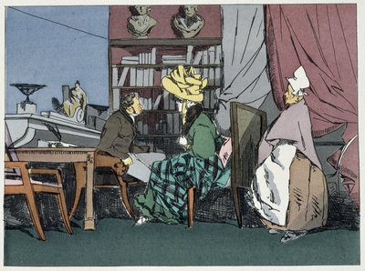 Herr avdelingssjefen gir audiens - i "" Administrativ moral"" av Henri Monnier av Henri Bonaventure Monnier