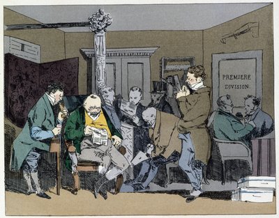 Ti timer: lesing av aviser, lunsjer, størrelse på fjær - i "" Administrative mores"" av Henri Monnier av Henri Bonaventure Monnier