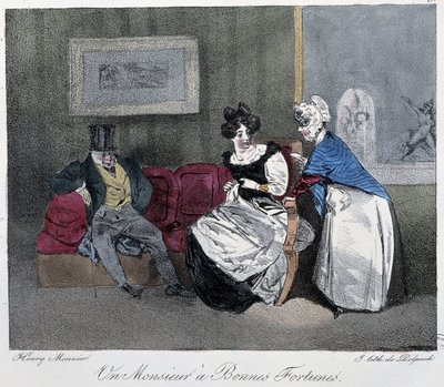 En herre med hell - i "" parisiske skisser" av Henri Monnier, red. Delpech, Paris av Henri Bonaventure Monnier