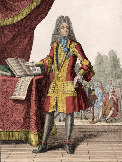 Portrett av Jean-Baptiste Lully (1632-1687) av Henri Bonnart