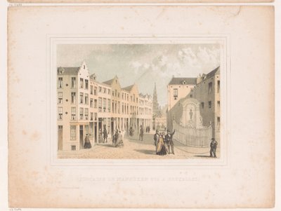 Utsikt over Manneken Pis-fontenen Fontaine de Manneken Pis a Bruxelles (tittel på objekt) av Henri Borremans (attributed to)