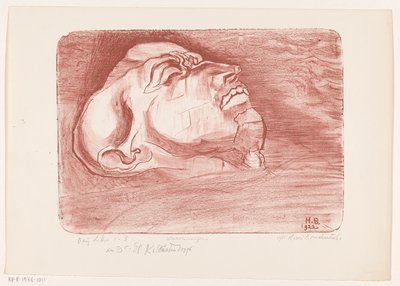 Liggende figur med lukkede øyne Madmen (original serietittel på objekt) av Henri Braakensiek (signed by artist)
