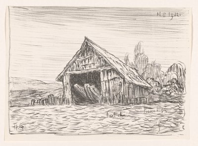 Boothuis i Possenhofen (original tittel på objekt) av Henri Braakensiek