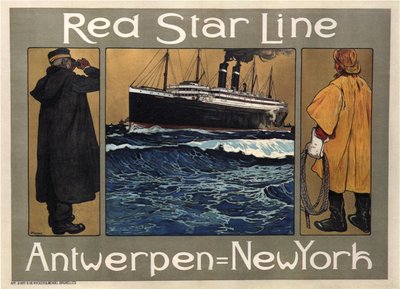 Red Star Line, 1908 av Henri Cassiers