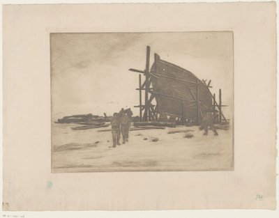 Båt under bygging av Henri Charles Guérard