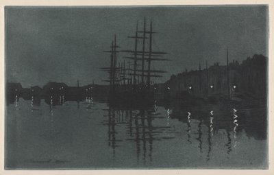 Effekten av månen ved Dieppe av Henri Charles Guérard