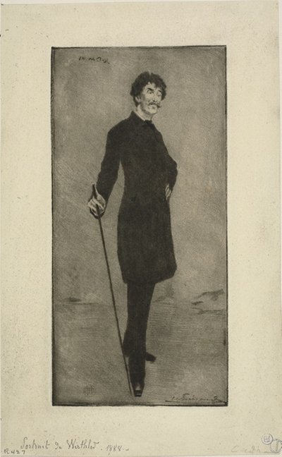 Portrett av Whistler av Henri Charles Guérard