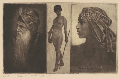 Salomon og Cleopatra av Henri Charles Guérard
