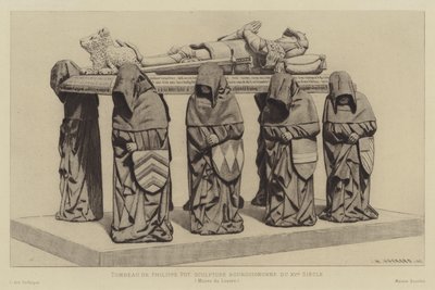 Graven til Philippe Pot, Grand Seneschal of Burgundy, 1400-tallet av Henri Charles Guérard