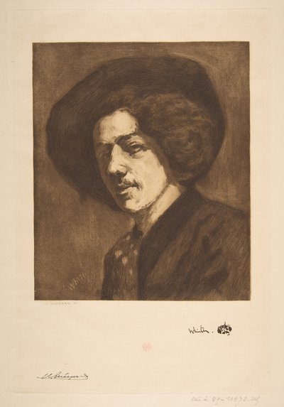 Whistlers Portrait of Himself, 1888. av Henri Charles Guérard