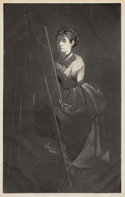 Ung kvinne ved et staffeli av Henri Charles Guérard