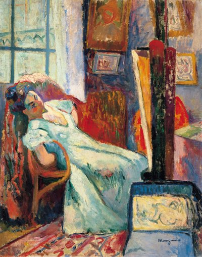 Model Resting, 1905 av Henri Charles Manguin
