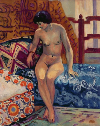 Naken på en osmannisk av Henri Charles Manguin