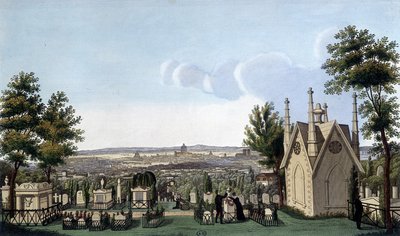 Kirkegården til Père de Lachaise - av Courvoisier av Henri Courvoisier-Voisin