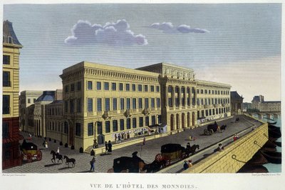 Hôtel des Monnins, rundt 1820 i "" Views of Paris"" av Courvoisier 1827 av Henri Courvoisier Voisin