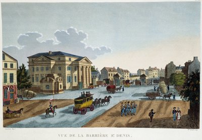 La barrier Saint-Denis, rundt 1827 - i "" Views of Paris "" av Courvoisier av Henri Courvoisier Voisin