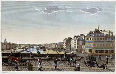 Paris, Notre-Dame-broen - i ""Views of Paris"" av Courvoisier av Henri Courvoisier Voisin