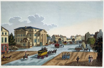 Utsikt over Barrière St Denis - i "" View of Paris, circa 1810: the Barriers of Paris"" av Courvoisier av Henri Courvoisier Voisin