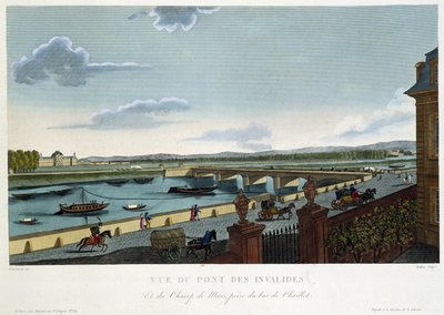 Utsikt over broen til Invalides - i "" Vues de Paris"" av Courvoisier av Henri Courvoisier-Voisin