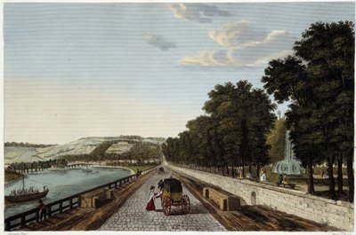 Utsikt over terrassen til Parc St Cloud - i "" Vues de Paris"" av Courvoisier av Henri Courvoisier-Voisin