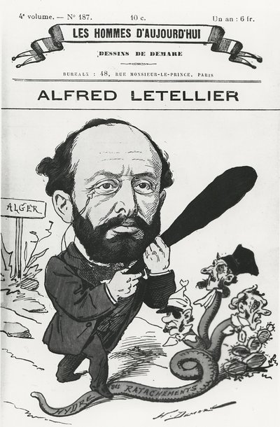 Karikatur av Alfred Letellier, fra 
