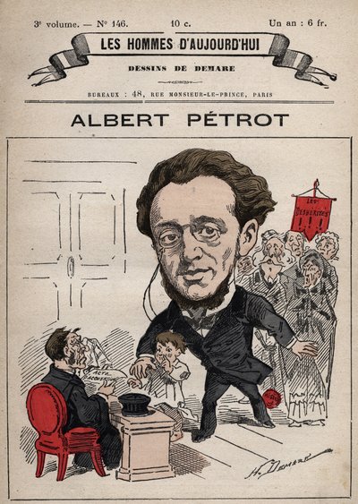 Tegneserie av Albert Petrot 1837-1897 fra 