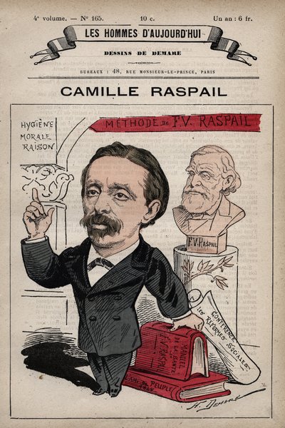 Tegneserie av Camille Raspail 1827-1893 engelsk politiker fra 