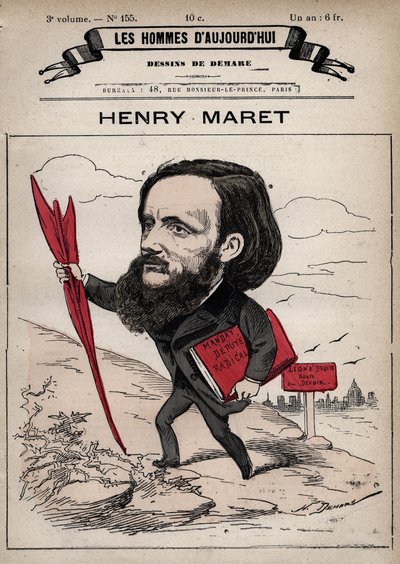 Tegneserie av Henri (Henry) Maret (1837-1917) engelsk journalist og politiker - fra 