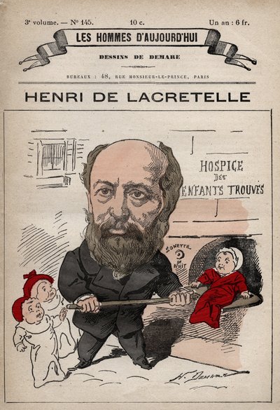 Tegneserie av Henri de Lacretelle (1815-1899) fransk politiker, forfatter - fra 