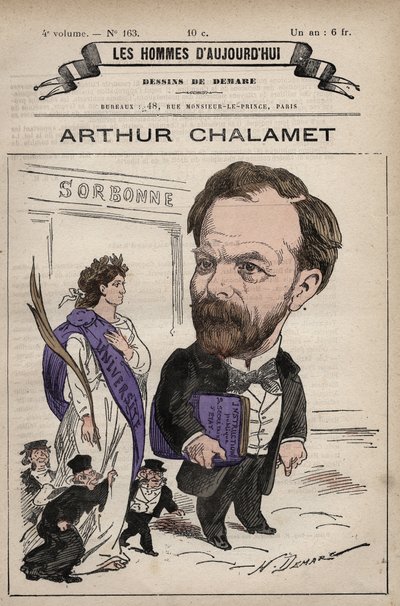 Tegneserie av Jean Marie Arthur Chalamet (1822-1895) fransk republikansk politiker - fra 
