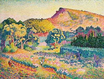 Landskap med Le Cap Negre; Landskap med Kapp Negre, 1906 av Henri Edmond Cross