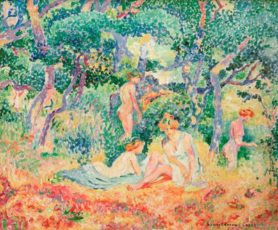Le Bois eller Nu sous bois, 1906-1907. av Henri Edmond Cross