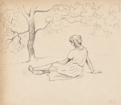 Studie for "Laundresses in Provence", ca.1885-89 av Henri Edmond Cross