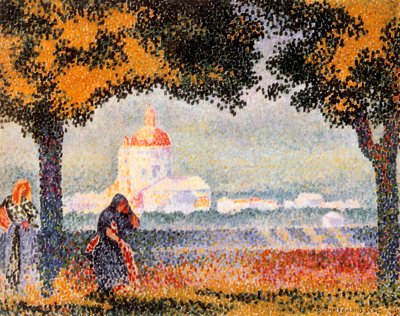 Kirken Santa Maria degli Angeli i Assisi, 1909 av Henri Edmond Cross