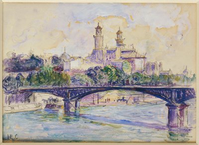 Seinen foran Trocadero av Henri Edmond Cross