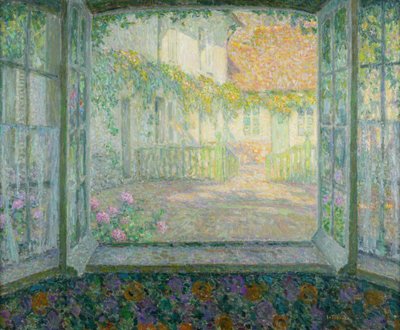 Gårdsplass fra et vindu av Henri Eugene Augustin Le Sidaner