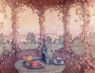 Bordet under arbor av Henri Eugene Augustin Le Sidaner