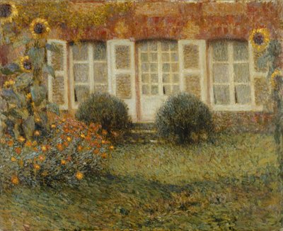 Paviljonghus med solsikker; Solsikkepaviljongen av Henri Eugene Augustin Le Sidaner