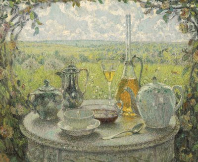 Postimpresjonisme: Bord, Spring av Le Sidaner, Henri (1862-1939) av Henri Eugene Augustin Le Sidaner