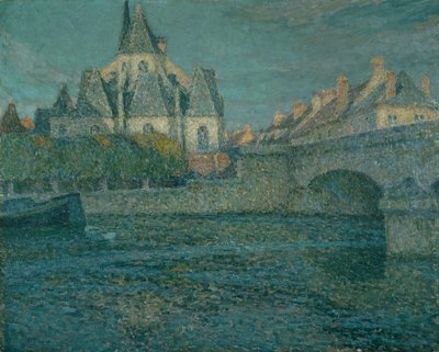 Kirken i Nemours, Frankrike av Henri Eugene Augustin Le Sidaner