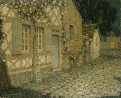 Gartnerens hus i måneskinnet, Gerberoy; Moonlight Gardener