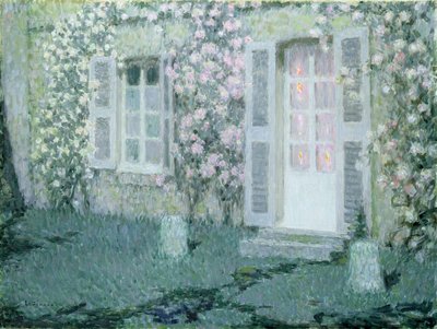 Huset med roser, 1936 av Henri Eugene Augustin Le Sidaner