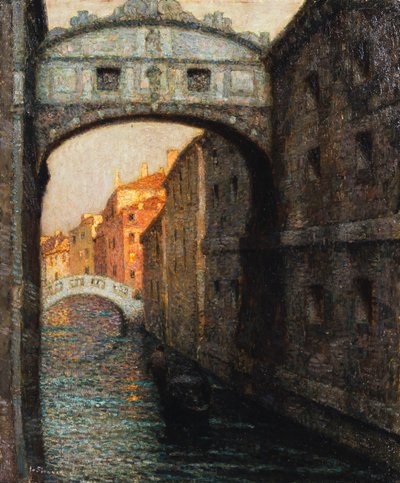 Venezia - Sukkenes Bro; Venezia - Sukkenes bro av Henri Eugene Augustin Le Sidaner