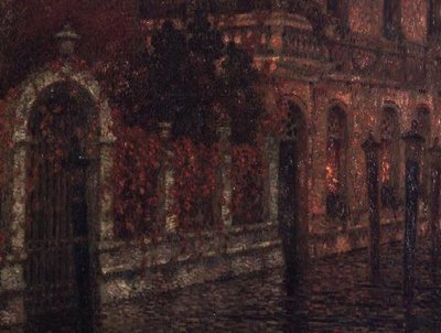 Venezia -kanalen (olje på lerret) av Henri Eugene Augustin Le Sidaner