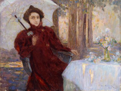 Kvinne med en paraply; Femme a l