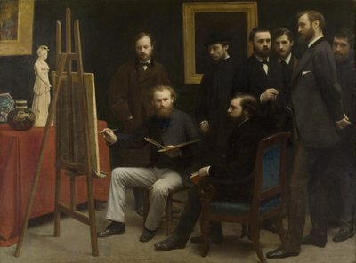 Et studio på Les Batignolles av Henri Fantin-Latour