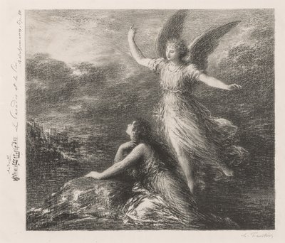 Debut fra Paradise and the Peri (Second Plate) av Henri Fantin-Latour