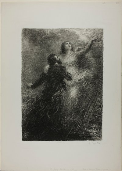 Finale av den flygende nederlenderen, andre plate av Henri Fantin-Latour